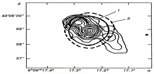 Карта та модель квазара 3С216, одержані в інтерферометричному режимі