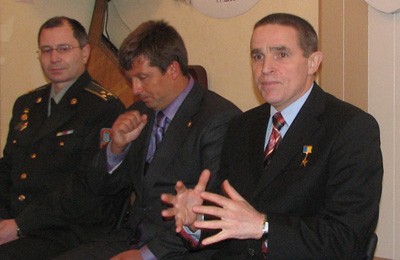 Леонід Каденюк на зустрічі з курсантами військового ліцею Кременчука