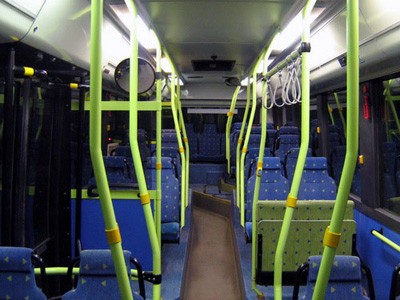 Салон низкопольного автобуса Volvo