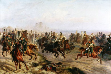 Чирка Ф.А. Преследование конногвардейцами французских егерей под Полоцком 6 августа 1812 года
